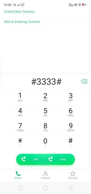 dial the access number to find the hidden app in oppo