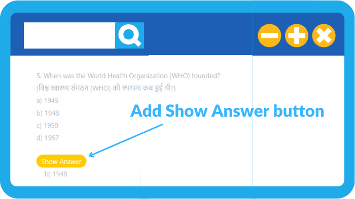 You are currently viewing How to add Show Answer button for MCQ website without plugin?