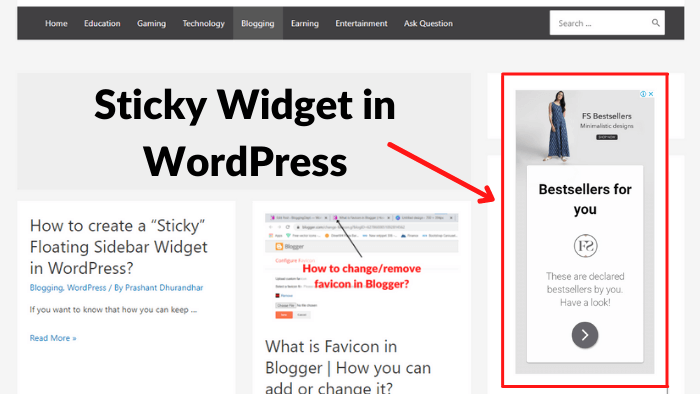 Read more about the article How to create a “Sticky” Floating Sidebar Widget in WordPress?