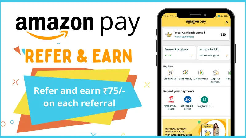 You are currently viewing How to refer and earn in Amazon Pay | ₹75 per referral