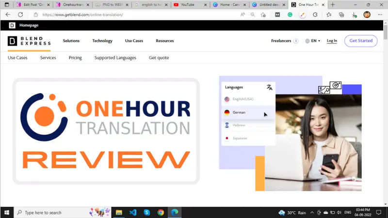 onehourtranslation blend review