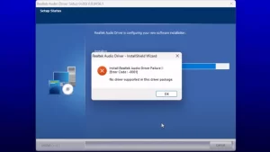 Read more about the article [Fixed] Install Realtek Audio Driver Failure Error code 0001