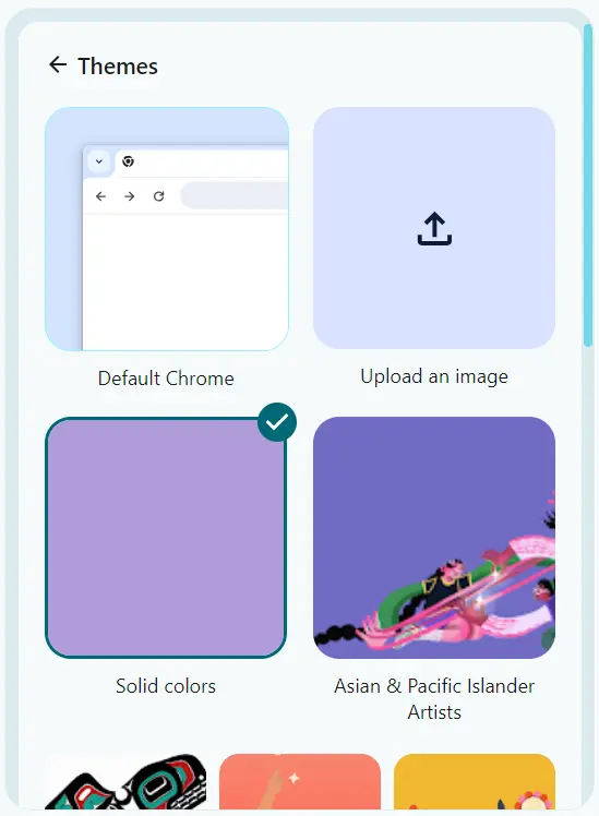 how to change chrome background